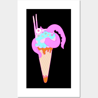 Kawaii Spooky Ice Cream Posters and Art